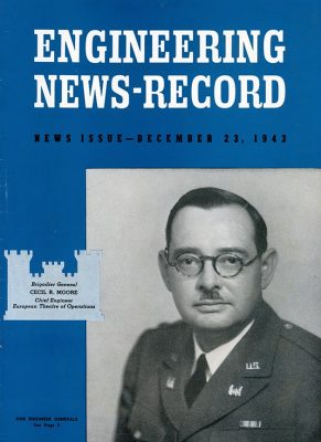 Maj. Gen. Cecil R. Moore appears on the cover of the Engineering News-Record.