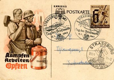 A German Nazi propaganda postcard.