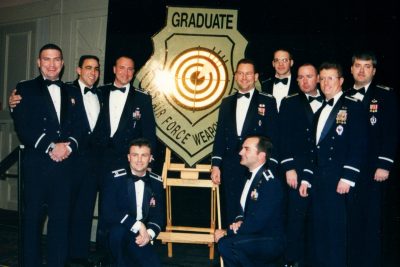 Dorminey, at far left, poses with the band of brothers with whom he went through the Air Force Weapons School. 