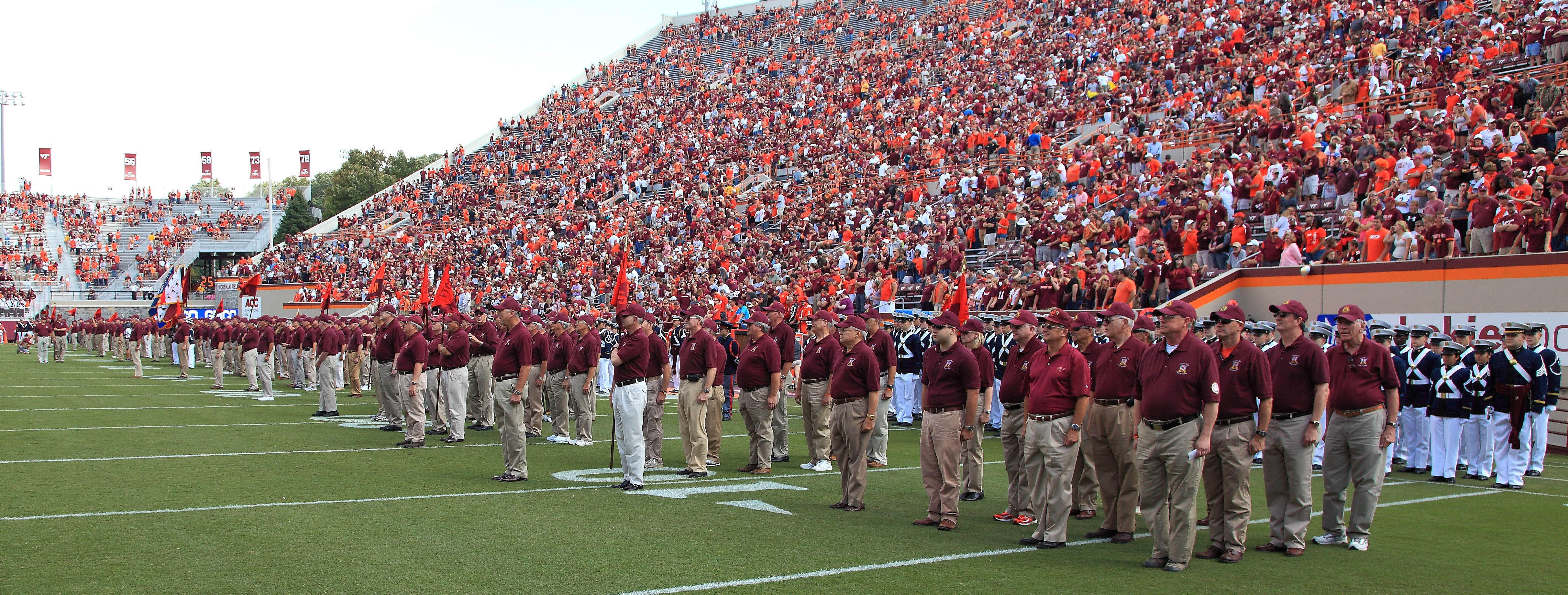 Corps Homecoming pre-game alumni march on
