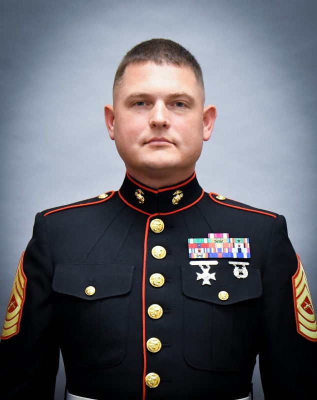 Master Sergeant Charles Lilly in Marine Corps Dress Blues