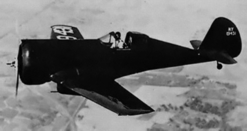 Maj. Robert W. Fausel ’35 flies the CW-21 "Demon" prototype. 