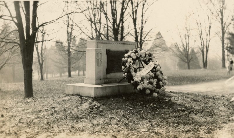 The World War I memorial “The Rock” in 1923. 