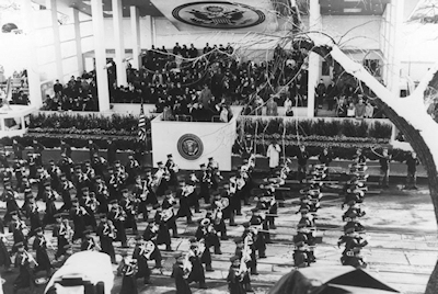 The Highty-Tighties march in a Presidential Inaugural Parade.