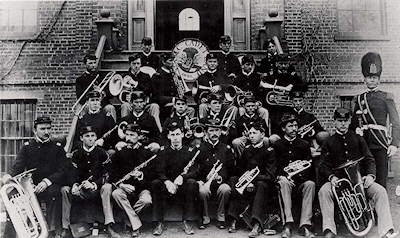 Band Company poses for a picture.